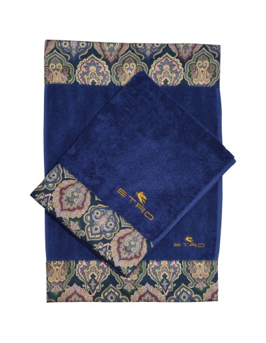 ETRO SET 2 ASCIUGAMANI VISO E OSPITE IN SPUGNA...