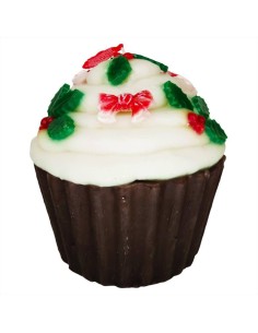 INTRONA CANDELA A FORMA DI MUFFIN MAXI NATALIZIO Ø 17 CM 2