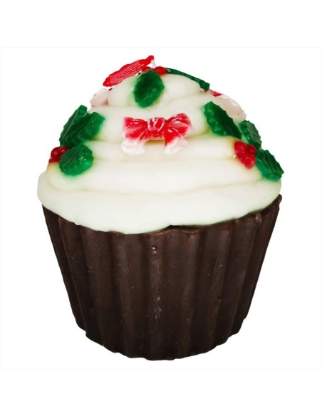 INTRONA CANDELA A FORMA DI MUFFIN MAXI NATALIZIO Ø 17 CM