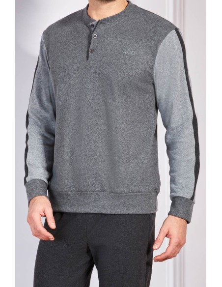 QBO PIGIAMA UOMO SERAFINO MANICA LUNGA E PANTALONE LUNGO IN PUNTO MILANO