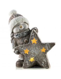 EVVIVA PUPAZZO DI NEVE CON STELLA E LED