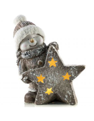 EVVIVA PUPAZZO DI NEVE CON STELLA E LED