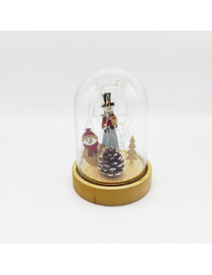 EVVIVA PUPAZZO DI NEVE IN LEGNO CON LED 20 CM