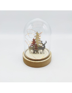 EVVIVA ALBERO DI NATALE IN LEGNO CON LED 20 CM