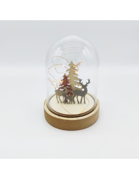 EVVIVA ALBERO DI NATALE IN LEGNO CON LED 20 CM