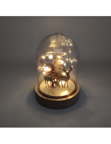 EVVIVA ALBERO DI NATALE IN LEGNO CON LED 20 CM