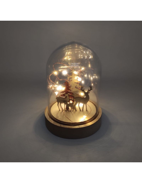 EVVIVA ALBERO DI NATALE IN LEGNO CON LED 20 CM