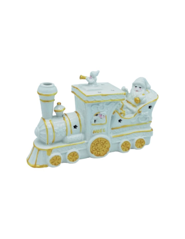 EVVIVA TRENINO BABBO NATALE CON LED 20X14 CM
