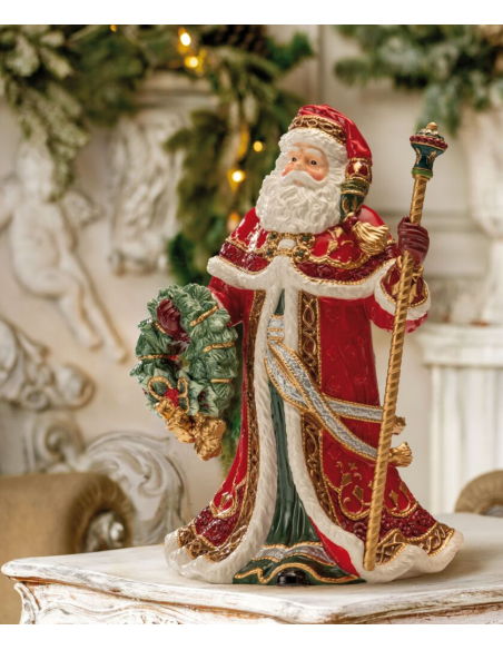 FITZ AND FLOYD STATUA BABBO NATALE H50 CM - NOEL HOLIDAY