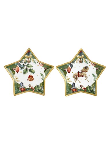 FADE SET 2 PIATTI STELLA 22 X 19 CM - ASTRO