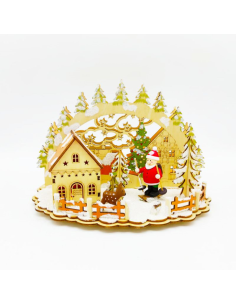 EVVIVA NATIVITA' IN LEGNO CON LED 17 CM