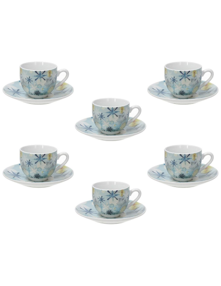 ANDREA FONTEBASSO SET 6 TAZZE CAFFE 10 CL - ATOLLO CRISTALLI