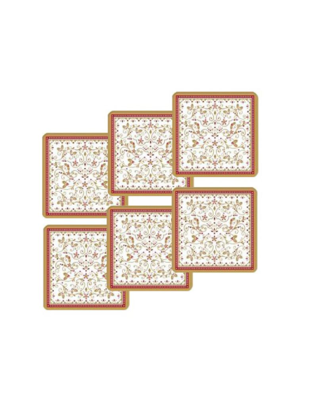 EASY LIFE SET 6 SOTTOBICCHIERI 10X10 CM - WINTER CAROUSEL