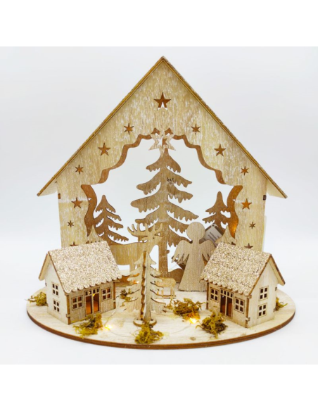 ANDREA FONTEBASSO FORESTA MAGICA 30X23 CM - CHRISTMAS CHALET