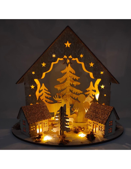 ANDREA FONTEBASSO FORESTA MAGICA 30X23 CM - CHRISTMAS CHALET