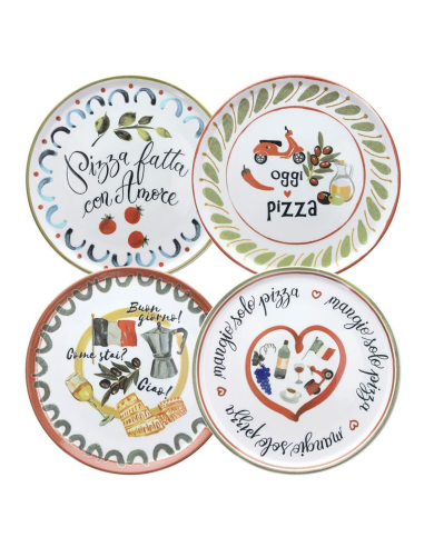 ANDREA FONTEBASSO SET 4 PIATTI PIZZA Ø 33 CM -...