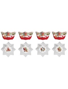 EASY LIFE SET 4 CIOTOLE NATALIZIE 11 CM - CHRISTMAS MEMORIES