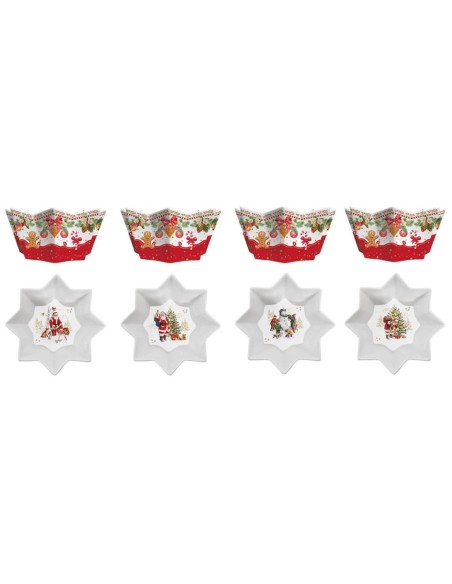 EASY LIFE SET 4 CIOTOLE NATALIZIE 11 CM - CHRISTMAS MEMORIES