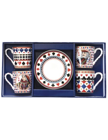 EASY LIFE SET 4 TAZZINE ESPRESSO CON PIATTINO...