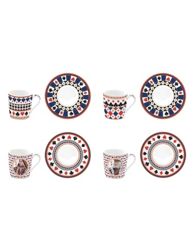 EASY LIFE SET 4 TAZZINE ESPRESSO CON PIATTINO...