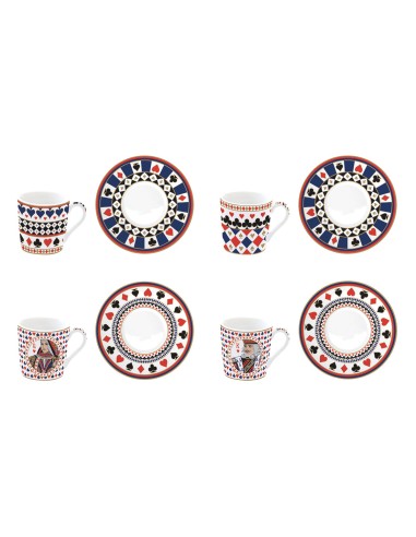 EASY LIFE SET 4 TAZZINE ESPRESSO CON PIATTINO...