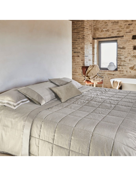 FAZZINI TRAPUNTINA MATRIMONIALE 270 X 270 CM IN RASO - SASHIKO