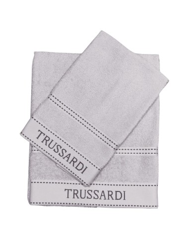 TRUSSARDI SET 2 ASCIUGAMANI IN SPUGNA DI COTONE...