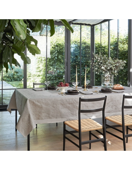 FAZZINI TOVAGLIA RETTANGOLARE IN TESSUTO JACQUARD - AUBERGINE