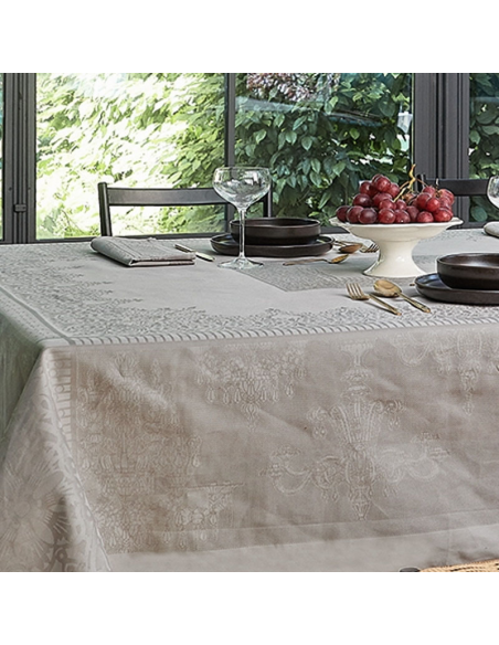 FAZZINI TOVAGLIA RETTANGOLARE IN TESSUTO JACQUARD - AUBERGINE