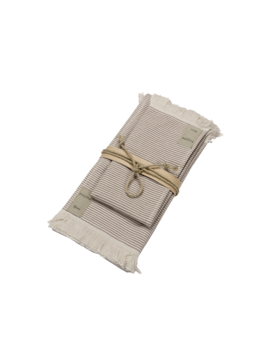 FAZZINI SET 2 ASCIUGAMANI IN SPUGNA - STRIPES