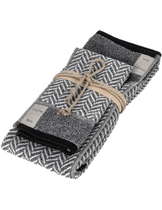 FAZZINI SET 2 ASCIUGAMANI IN SPUGNA - CHEVRON 2