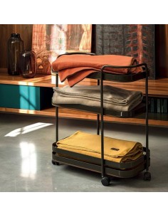 FAZZINI PLAID COPERTA TINTA UNITA IN PILE - LUCY