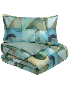 FAZZINI PARURE COPRIPIUMINO MATRIMONIALE IN PERCALLE -...