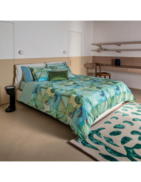 FAZZINI PARURE COPRIPIUMINO MATRIMONIALE IN PERCALLE - PARACAS