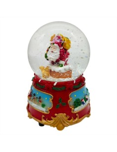EVVIVA CARILLON PALLA DI NEVE BABBO NATALE 9X12 CM