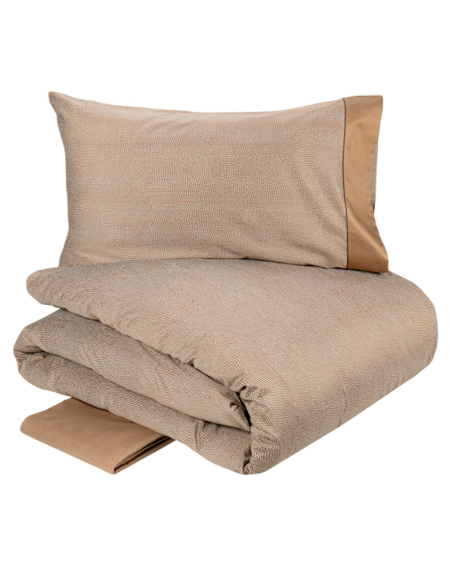 FAZZINI COMPLETO COPRIPIUMINO MATRIMONIALE IN RASO - SASHIKO