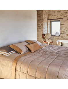 FAZZINI COMPLETO COPRIPIUMINO MATRIMONIALE IN RASO - SASHIKO 2