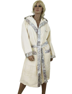 ETRO ACCAPPATOIO CON CAPPUCCIO CON BANDA IN RASO