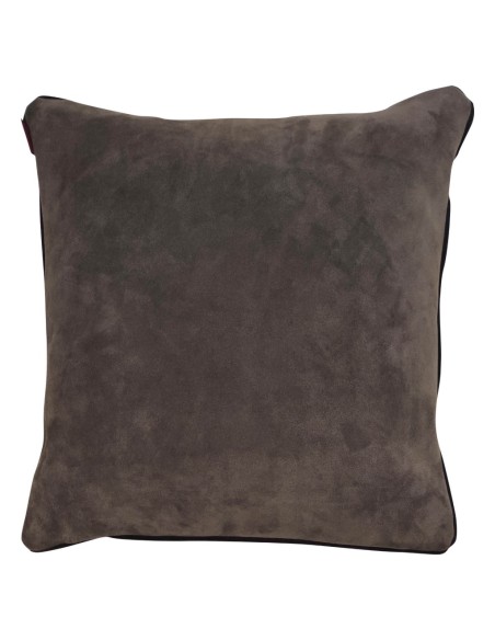 ETRO CUSCINO ARREDO 45 X 45 CM IN VELLUTO E PELLE - ARNICA