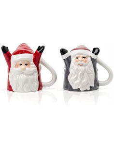 EVVIVA SET 2 TAZZE CAFFE'  80 ML UPSIDE DOWN BABBO NATALE 2
