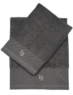 LIU JO SET 2 ASCIUGAMANI IN SPUGNA DI COTONE - CROSS L.J 2