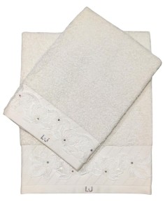 LIU JO SET 2 ASCIUGAMANI IN SPUGNA DI COTONE - IVY L.J