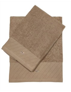 LIU JO SET 2 ASCIUGAMANI IN SPUGNA DI COTONE - L.J DIAGONAL