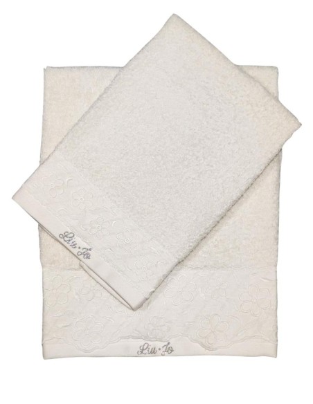 LIU JO SET 2 ASCIUGAMANI IN SPUGNA DI COTONE - P.A MARGHE