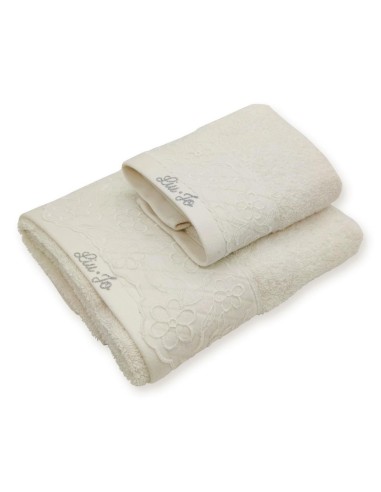 LIU JO SET 2 ASCIUGAMANI IN SPUGNA DI COTONE -...