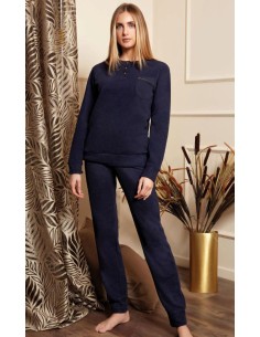 QBO PIGIAMA DONNA SERAFINO MANICA LUNGA E PANTALONE LUNGO