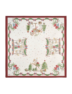 NUVOLE DI STOFFA COPRITAVOLA NATALIZIO 120 X 120 CM -...