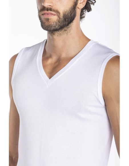 JULIPET MAGLIA UOMO SMANICATA SCOLLO A V IN FILO DI SCOZIA - INA