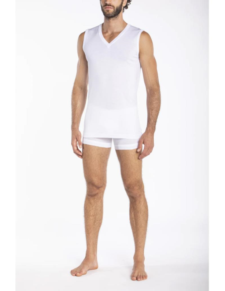 JULIPET MAGLIA UOMO SMANICATA SCOLLO A V IN FILO DI SCOZIA - INA