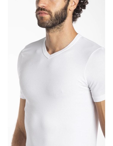 JULIPET MAGLIETTA MEZZA MANICA UOMO SCOLLO A V...